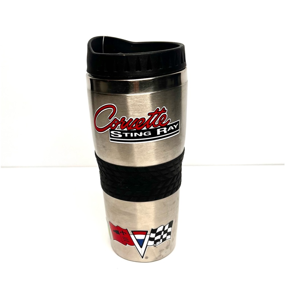 Corvette Sting Ray Stainless Steel Commuter Mug. Approx 16oz